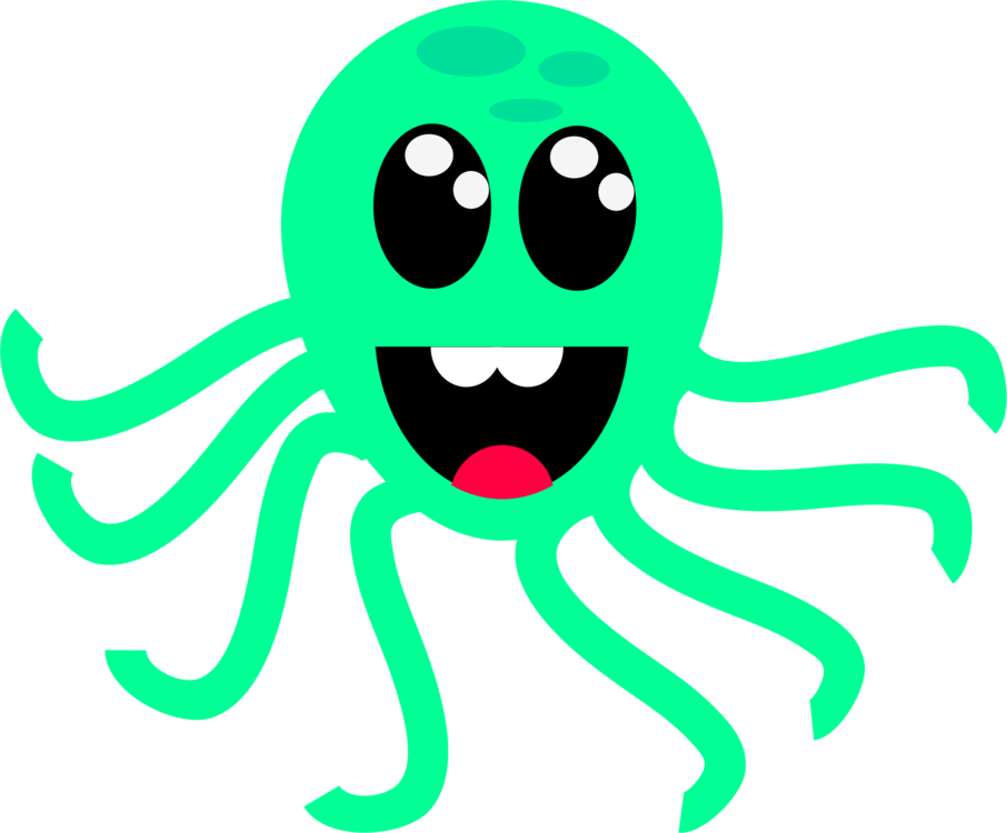 Plant,leaf,octopus - Clip Art - Png Download (906x750), Png Download