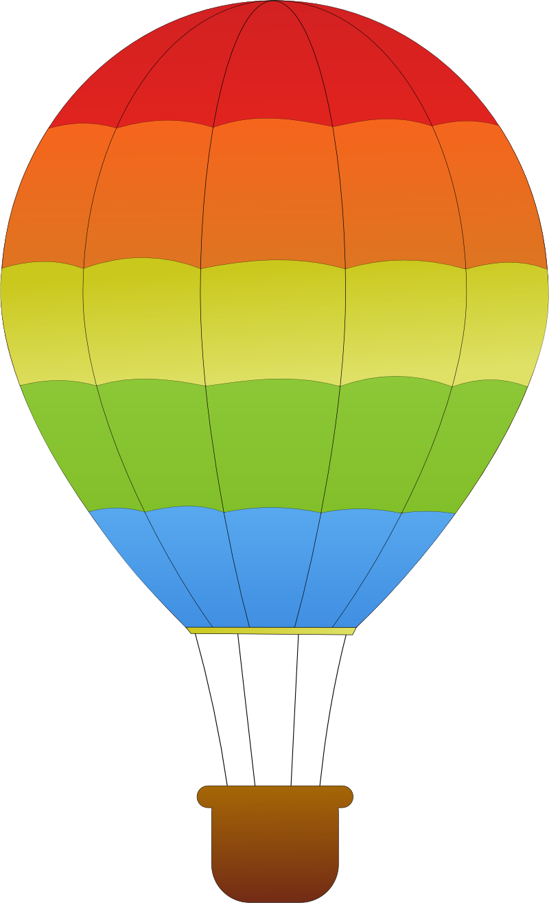 Hot Air Balloon Flight Clip Art - Clipart Hot Air Balloon Basket - Png Download (800x1316), Png Download