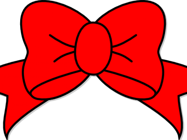 Transparent Red Bow Clipart - Pink Hair Bow Clipart - Png Download (640x480), Png Download