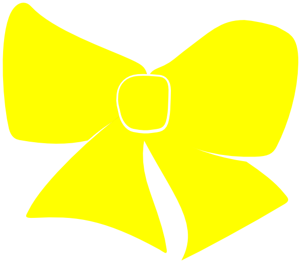 Yellow Hair Bow Svg Clipart (600x524), Png Download