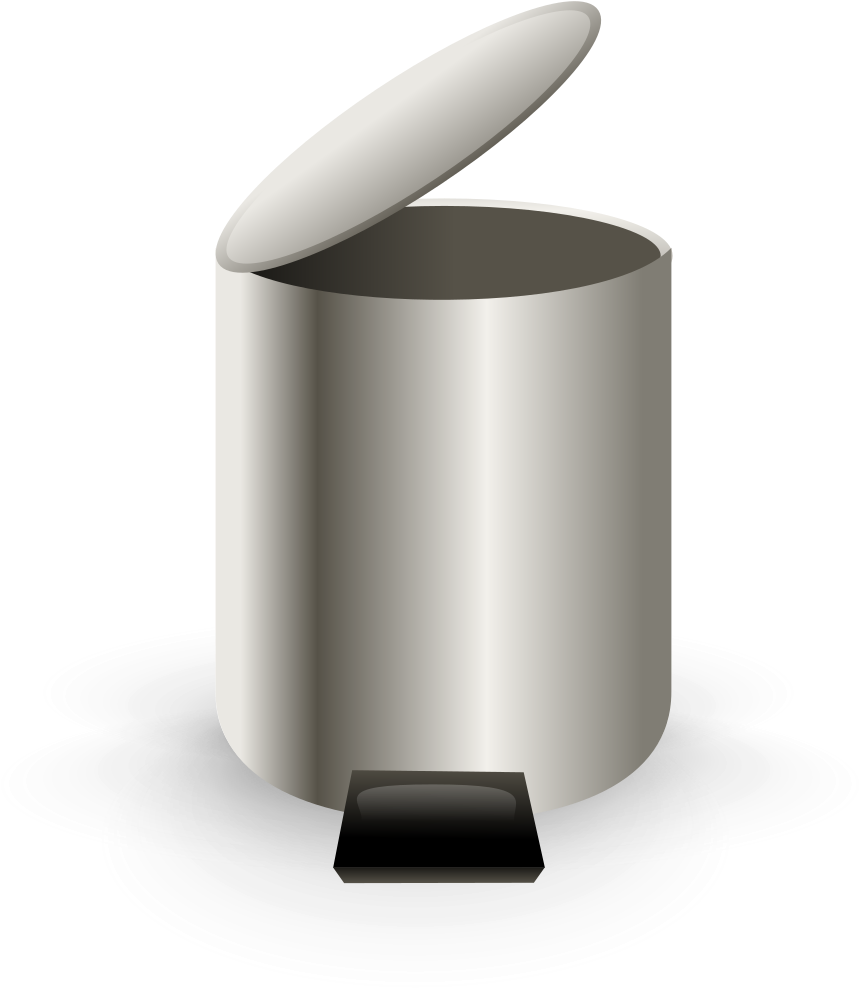 Open Trashcan Clip Art - Png Download (942x1000), Png Download