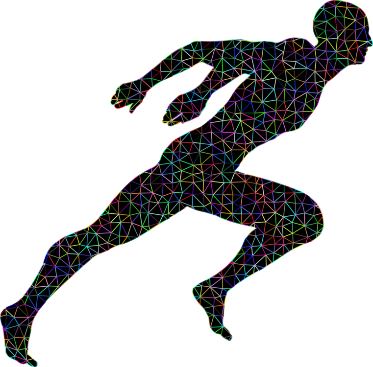 Art,tree,frog - Running Sport Silhouette Png Clipart (761x750), Png Download