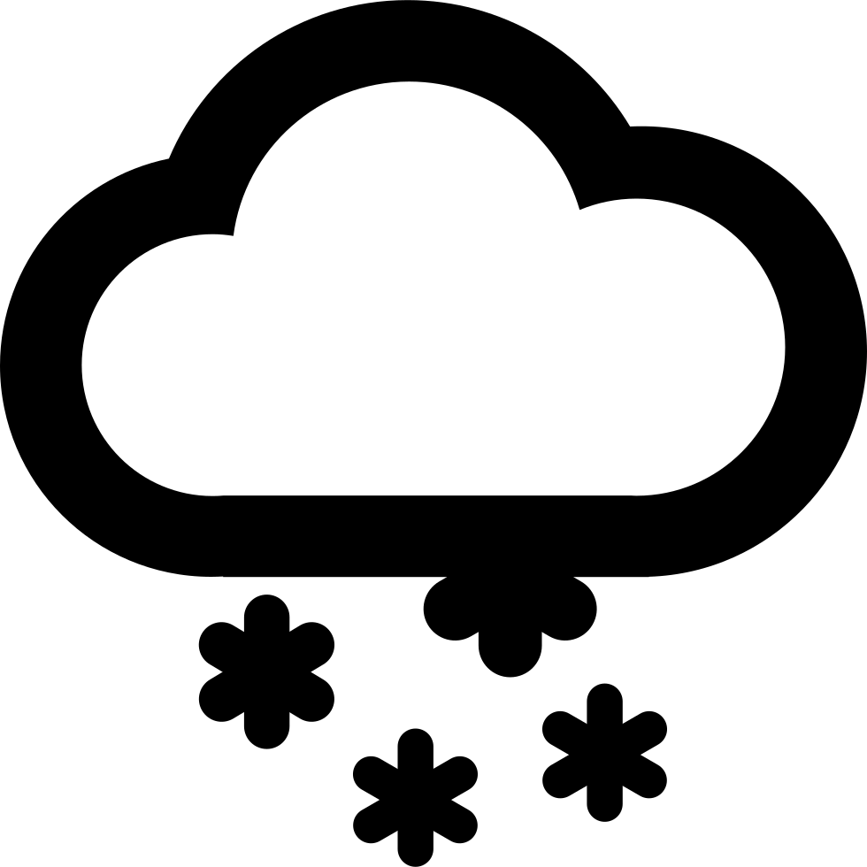 Cloudy Clipart Snow Cloud - Snow Weather Icon Png Transparent Png (980x980), Png Download