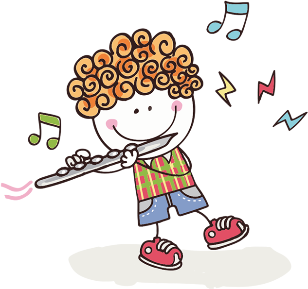 Transparent Flute Clipart - Playing The Flute Clipart - Png Download (633x595), Png Download