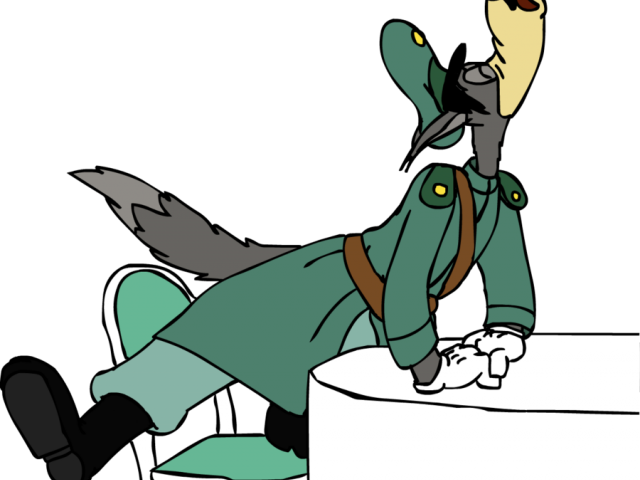 Wolf Howling Cartoon Funny Clipart (640x480), Png Download