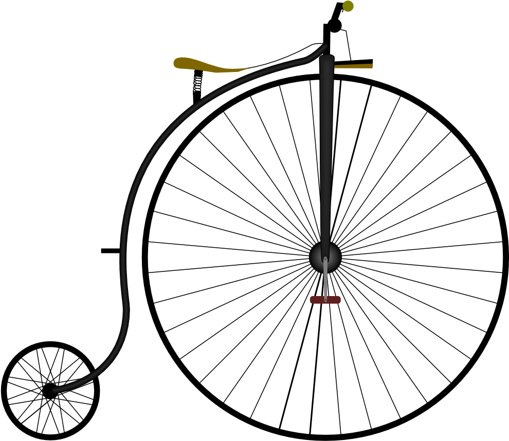 Net » Clip Art » Penny Farthing Bike Grand Bi - Penny Farthing Bicycle .png Transparent Png (999x871), Png Download