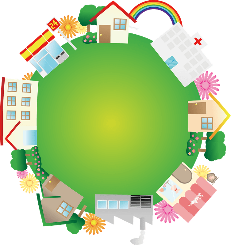 Planet Town Clipart - Circle - Png Download (753x800), Png Download