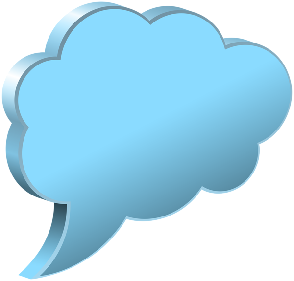 Clouds Clipart Speech Bubble - Bubble Cloud Transparent Png (600x575), Png Download