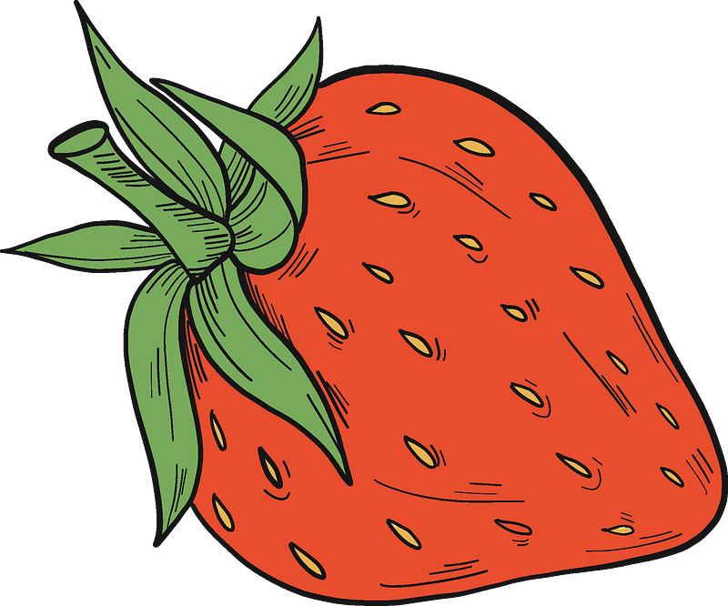 Strawberry Clipart - Strawberry - Png Download (800x666), Png Download