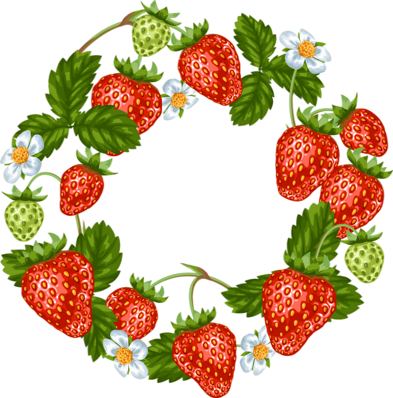 Couronne De Fraises Png, Dessin, Tube Strawberry Clipart - Design For Background Strawberry Transparent Png (790x800), Png Download
