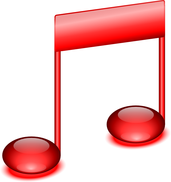 Music Note Icon Svg - Red Music Note Clip Art - Png Download (555x591), Png Download