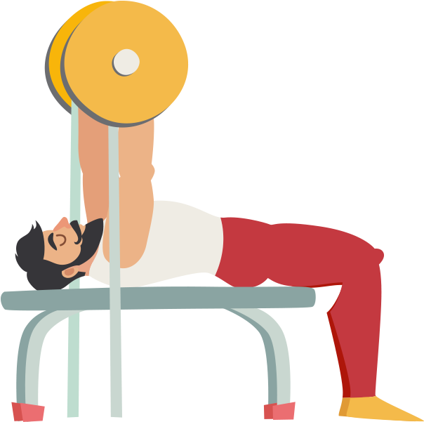 Download Bench Press Cartoon Png Clipart (5613768) PinClipart