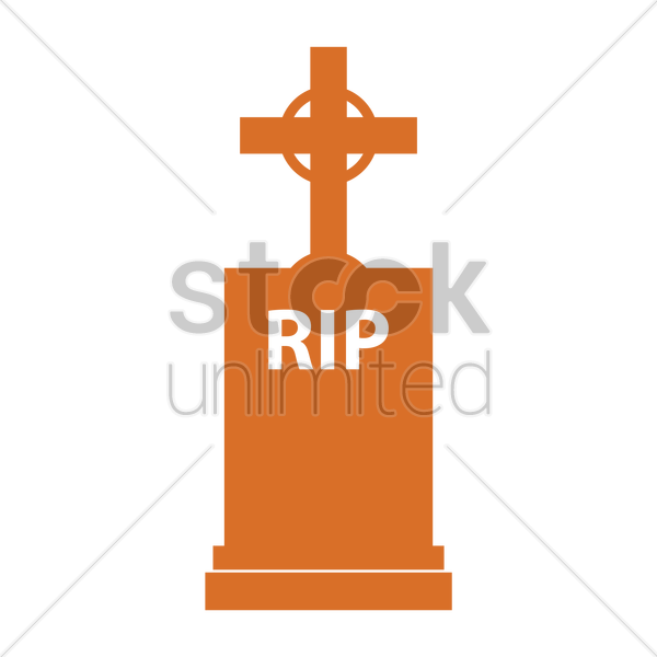 Gravestone Clipart Rip Cross - Cross - Png Download (600x600), Png Download