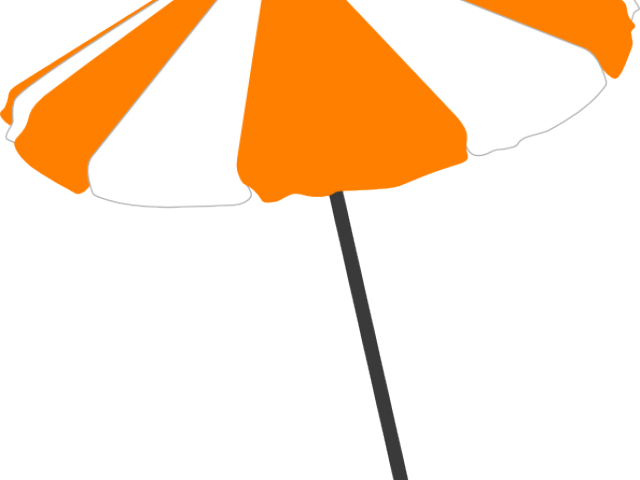 Transparent Umbrella Clipart - Umbrella Orange Clipart - Png Download (640x480), Png Download