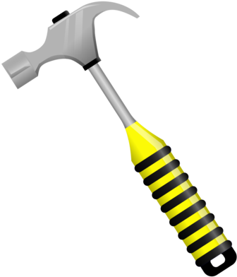 Carpenter Vector Vintage Hammer - Bob The Builder Hammer Clipart (530x750), Png Download