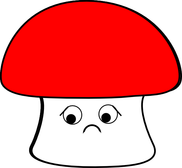 Guilty Mushroom Clip Art - Angry Mushroom Clipart - Png Download (600x554), Png Download