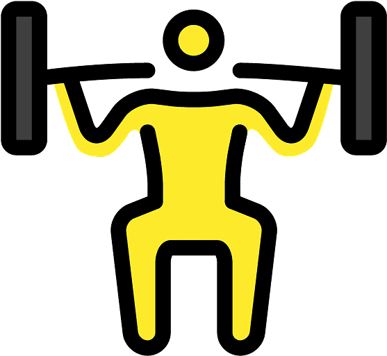 Person Lifting Weights Emoji Clipart - Weight Training - Png Download (800x800), Png Download