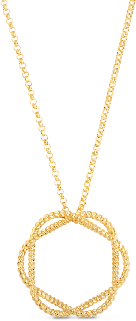 Gold Circle Necklace - Chain Clipart (448x1057), Png Download