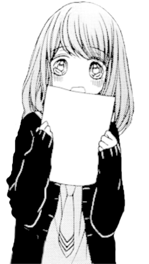 Manga Girl Png Clipart - Anime Black And White Transparent Png (894x894), Png Download