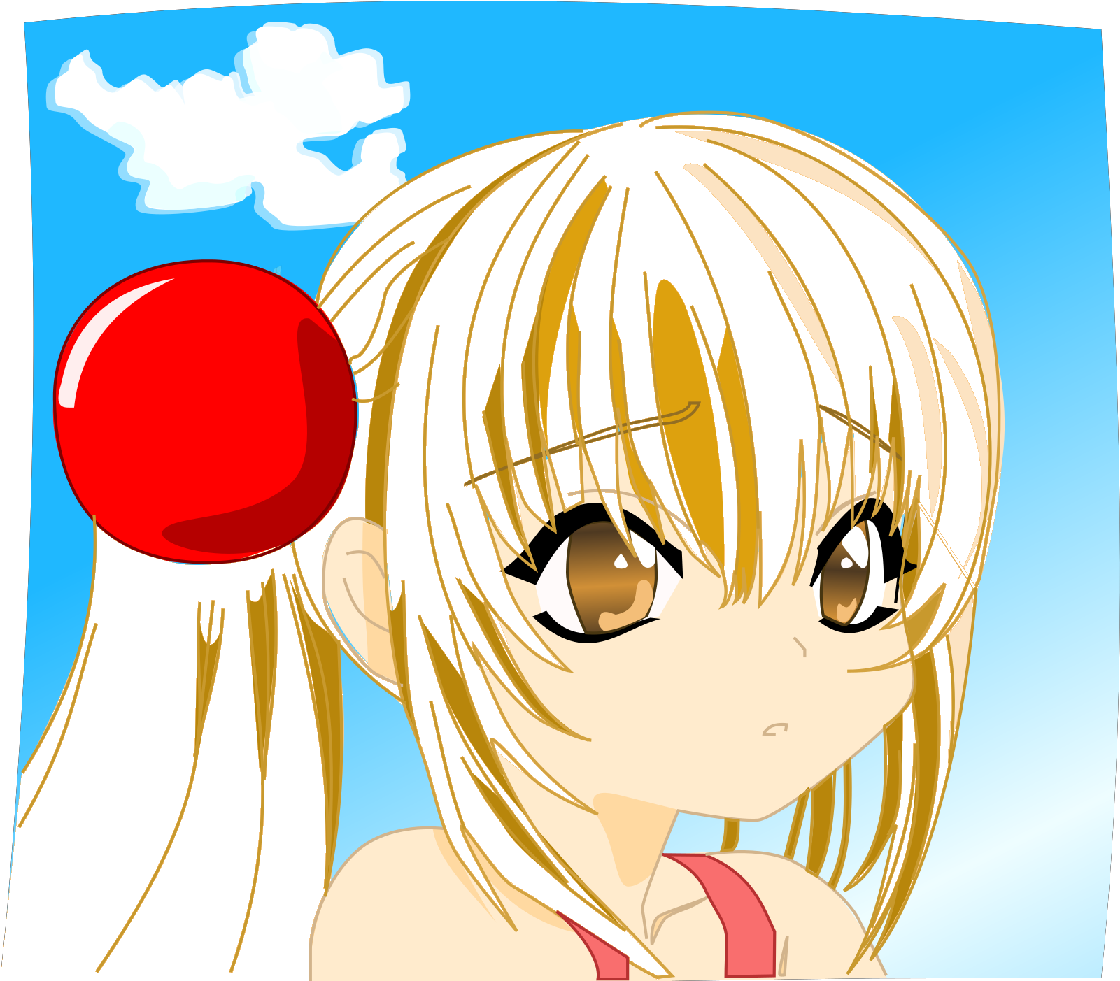 Manga Chica Rubia Clipart (1600x1600), Png Download
