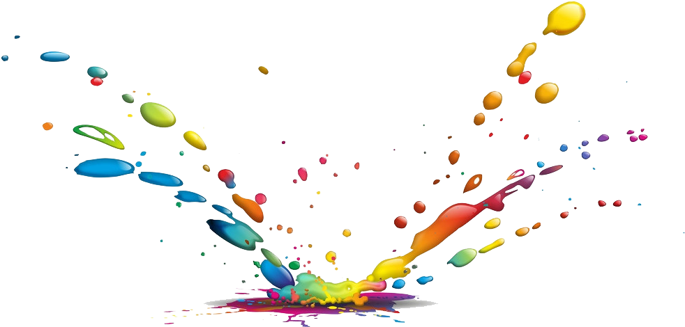 Color Drop Water Paint Splash Ink Drops Clipart - Color Water Splash Png Transparent Png (1024x643), Png Download