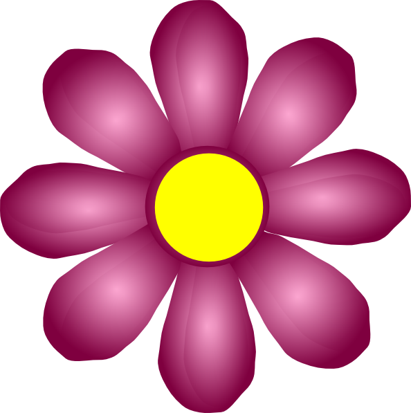 Flower Clipart Violet - Png Download (594x597), Png Download