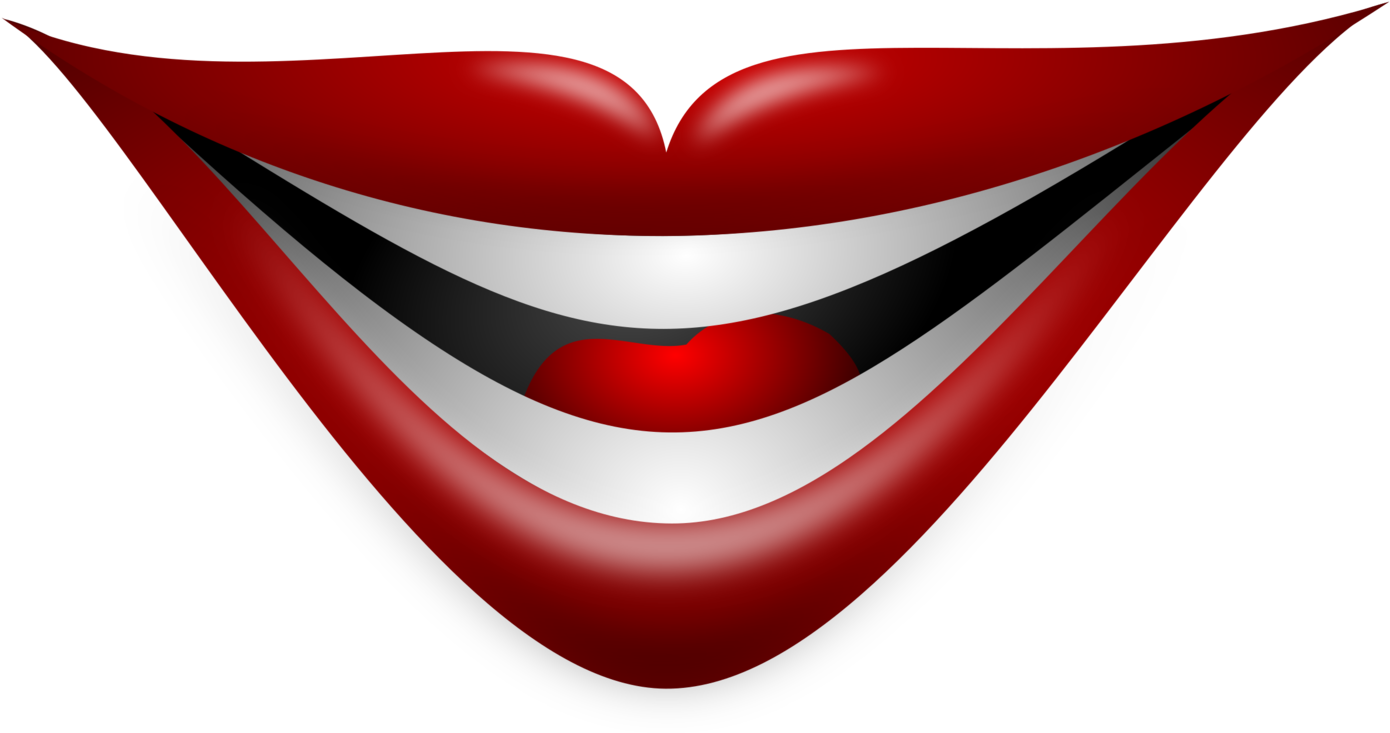 Heart,love,computer Wallpaper - Joker Mouth Clipart (1403x750), Png Download