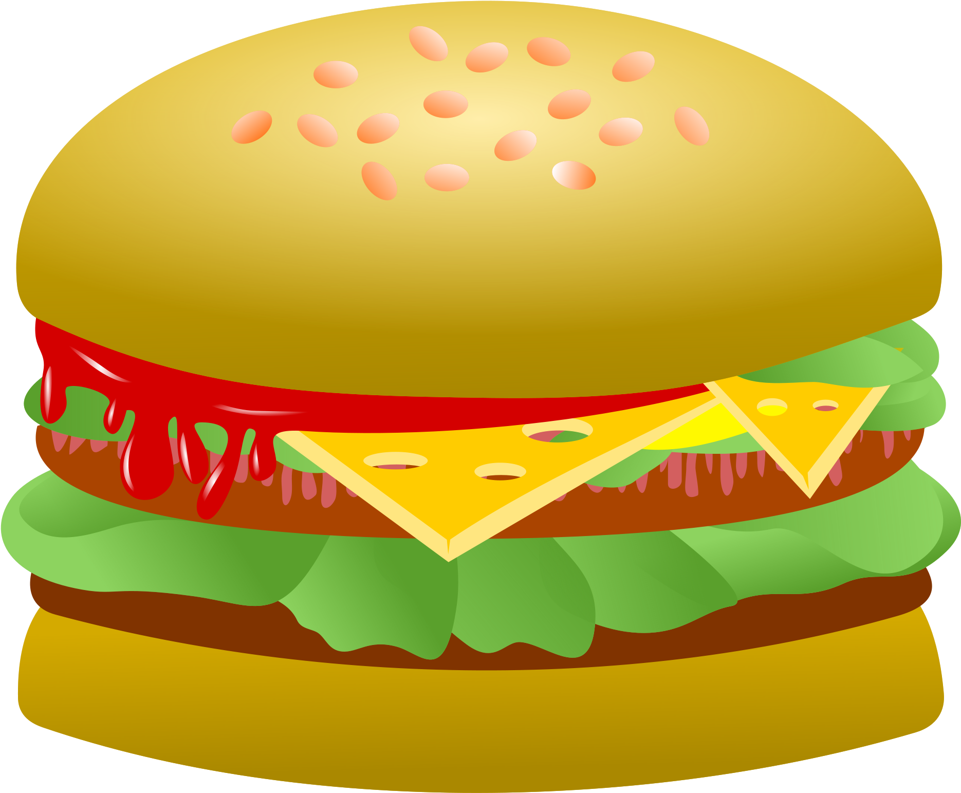 File Wikimedia Commons Open - Hamburger Clipart (2000x1750), Png Download
