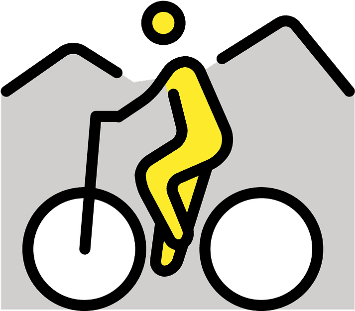 Person Mountain Biking Emoji Clipart - Clip Art - Png Download (800x800), Png Download