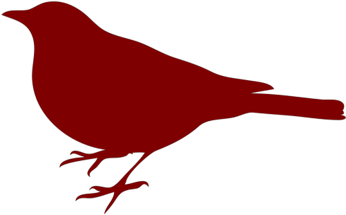 Bird Silhouette Small Red Png Clip Art - Bird Silhouette Clip Art Transparent Png (600x600), Png Download