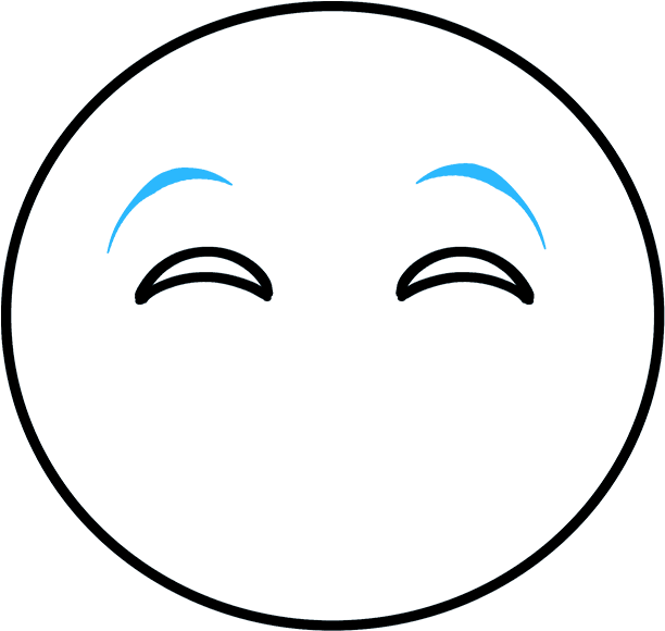 How To Draw A Crying Laughing Emoji - Circle Clipart (680x678), Png Download