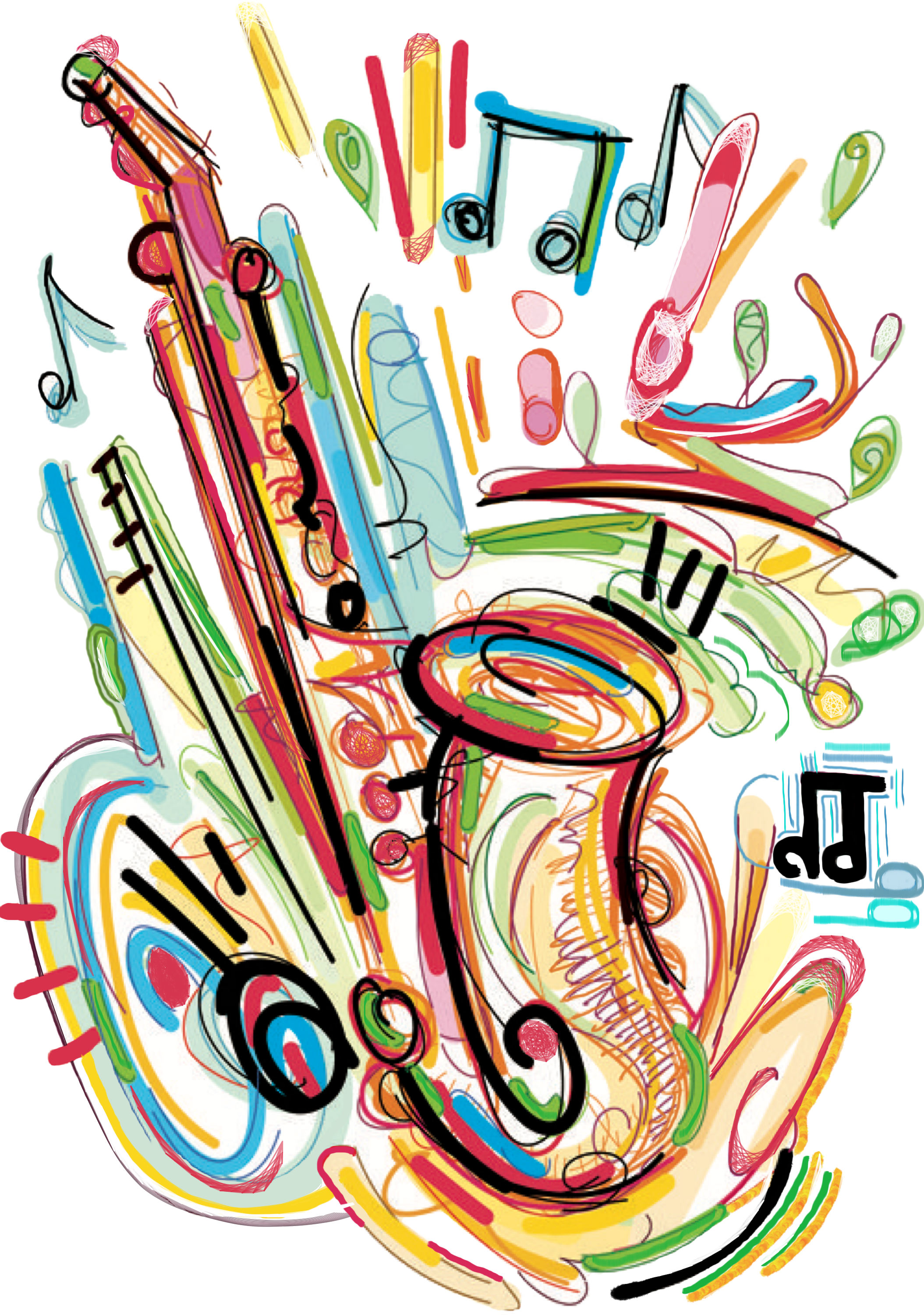 Feliz Cumpleaños Con Saxofón Clipart (2109x3000), Png Download