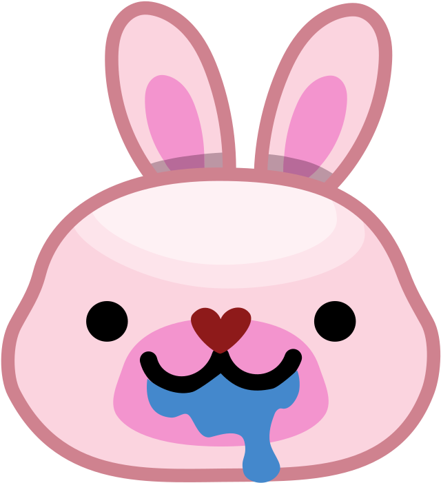 Pink Bunny, Drooling Clipart , Png Download Transparent Png (640x701), Png Download