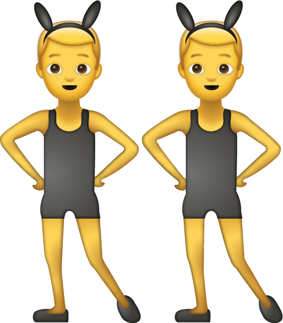 Transparent Bunny Ears Clipart - Guys With Bunny Ears Emoji - Png Download (562x641), Png Download