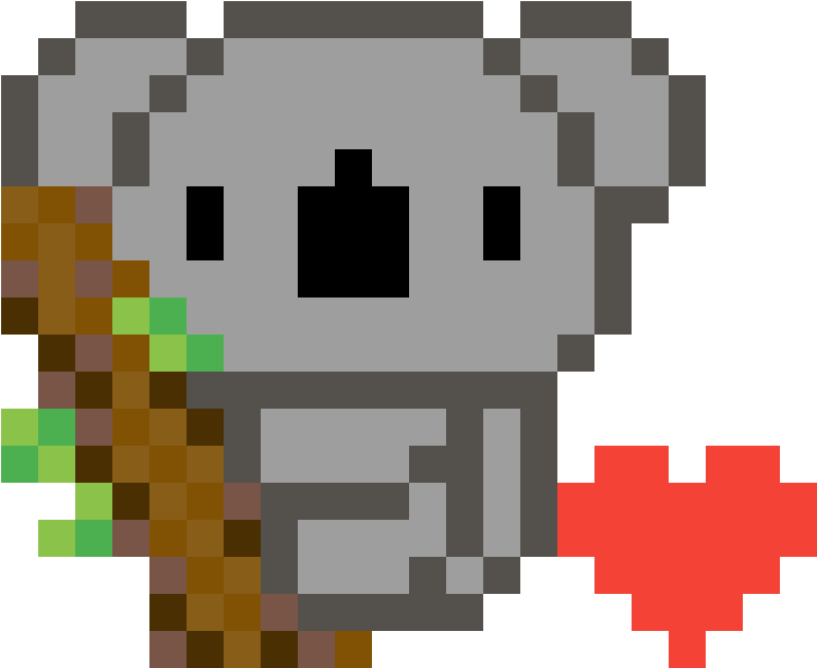 Koala Bear Pixel Art Clipart (1190x1156), Png Download