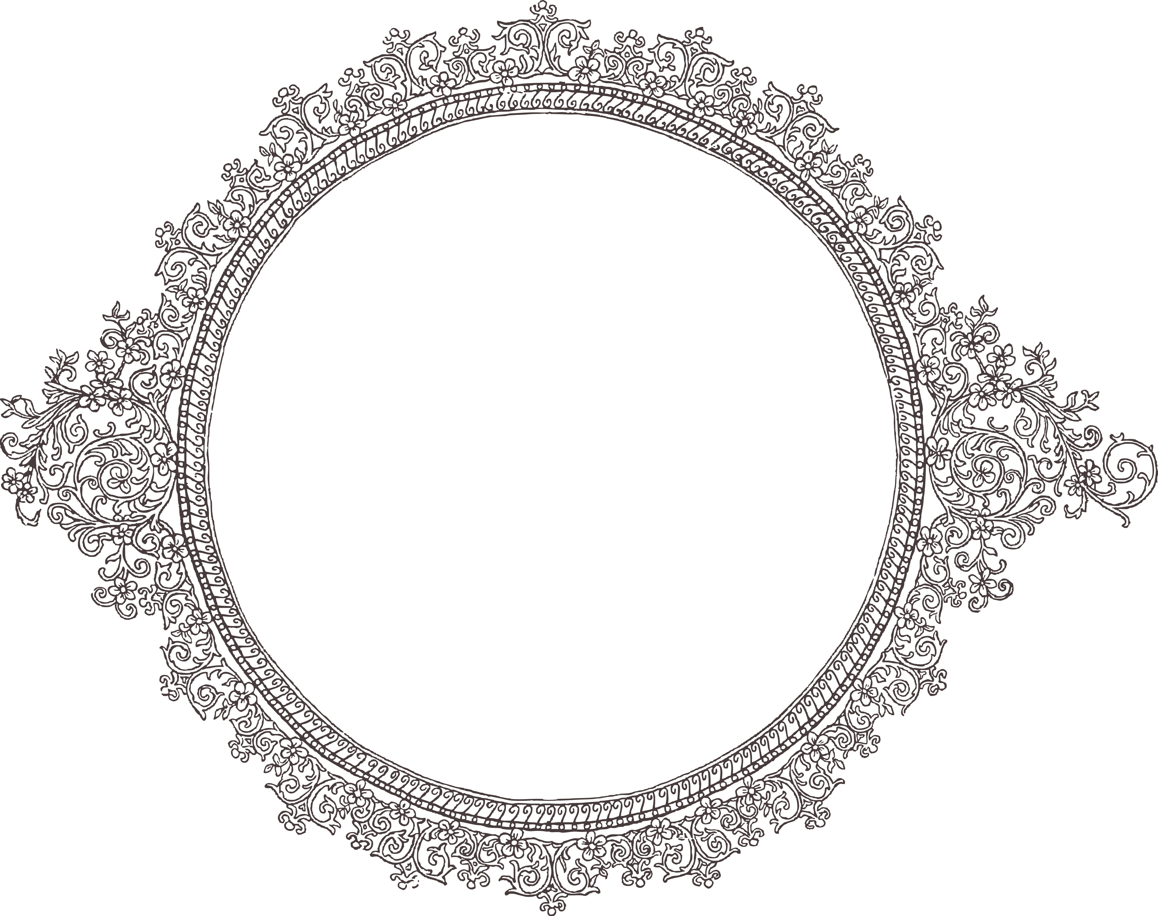 Victorian Vintage Borders Clipart - Vintage Text Box Png Transparent Png (4045x3200), Png Download