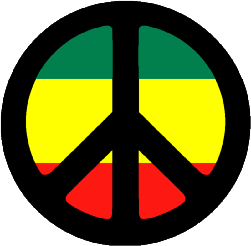 Bob Marley Peace Symbol , Png Download - Rasta Peace Sign Clipart (802x786), Png Download