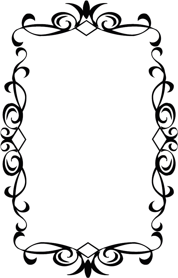 Vintage Frame Png - Black And White Borders Png Clipart (900x900), Png Download