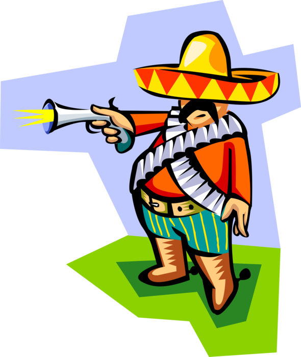 Vector Illustration Of Donald Trump Stereotype Mexican - Cartoon Clipart (590x700), Png Download