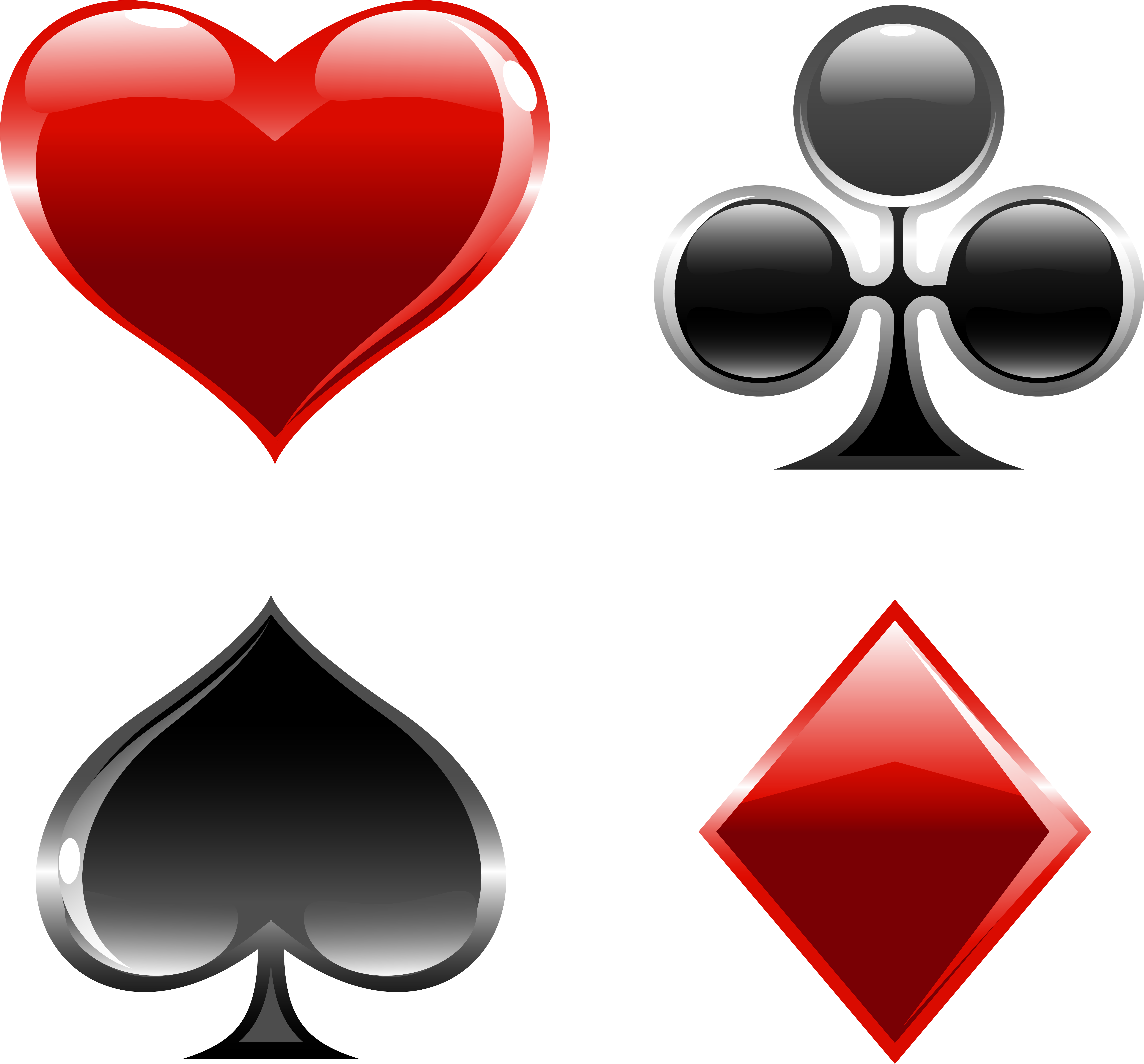 Cards Suits Png Clipart - Playing Cards Suits Png Transparent Png (6428x5837), Png Download