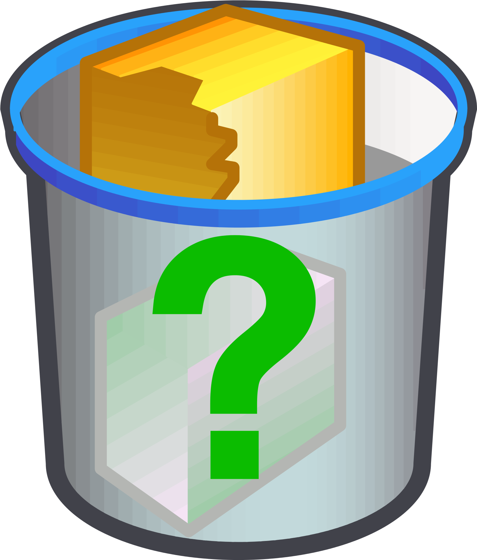 Fairytale Trash Questionmark-05 - Trash Clipart - Full Size Clipart