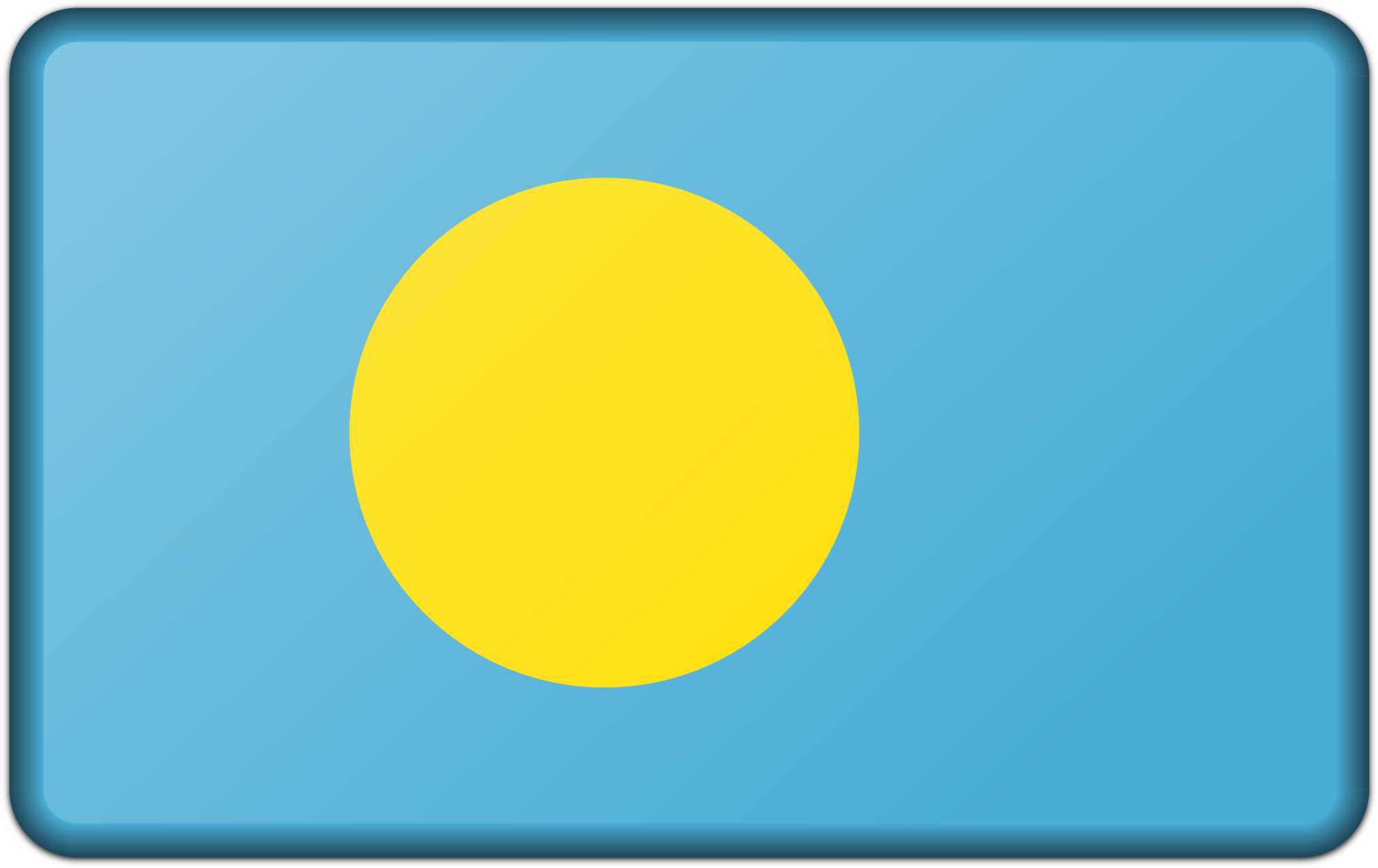 Flag Of Palau Clip Arts - Flag - Png Download (2400x1500), Png Download
