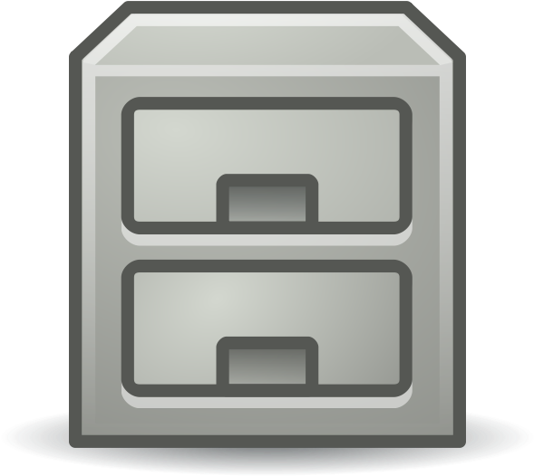 Vector Graphics Of Reflective Filing Cabinet Clipart (600x600), Png Download