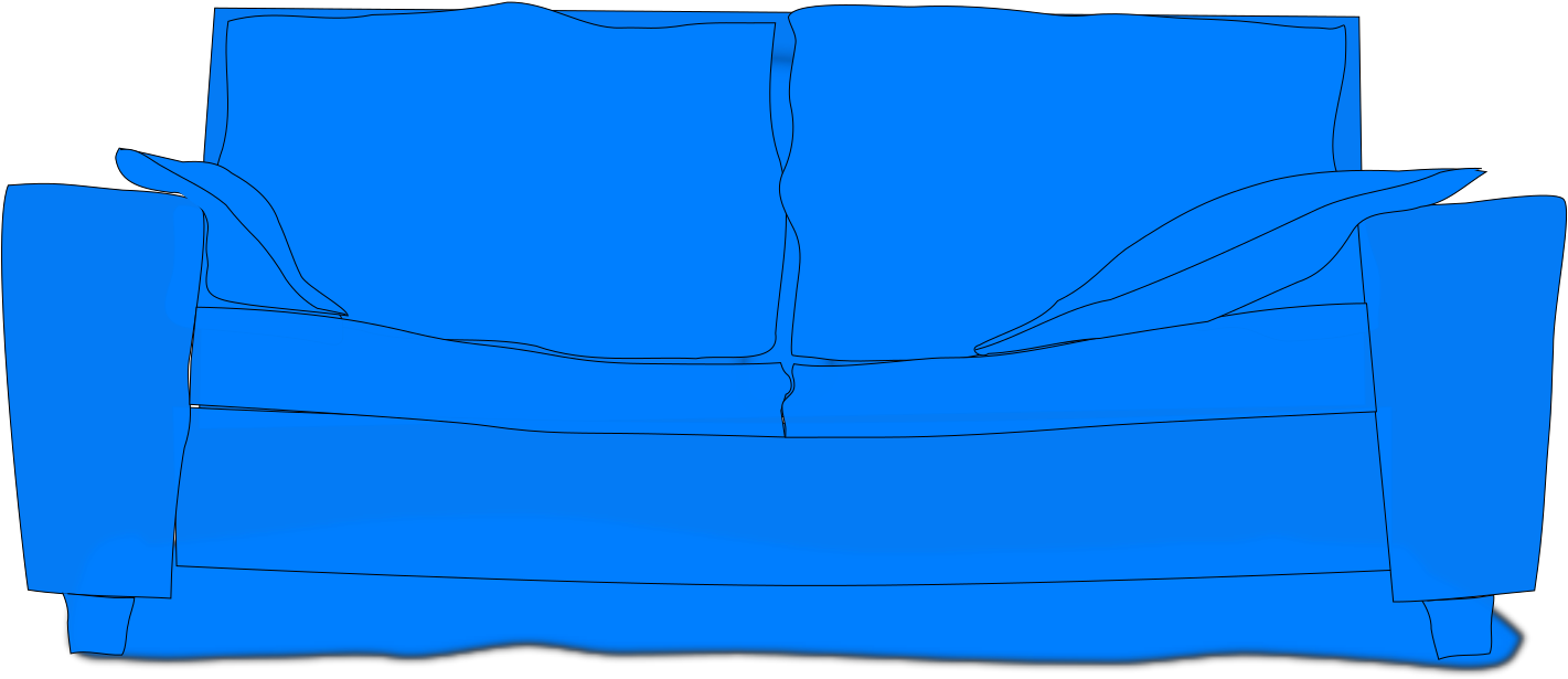 Blue Couch Clipart - Png Download (1600x1600), Png Download