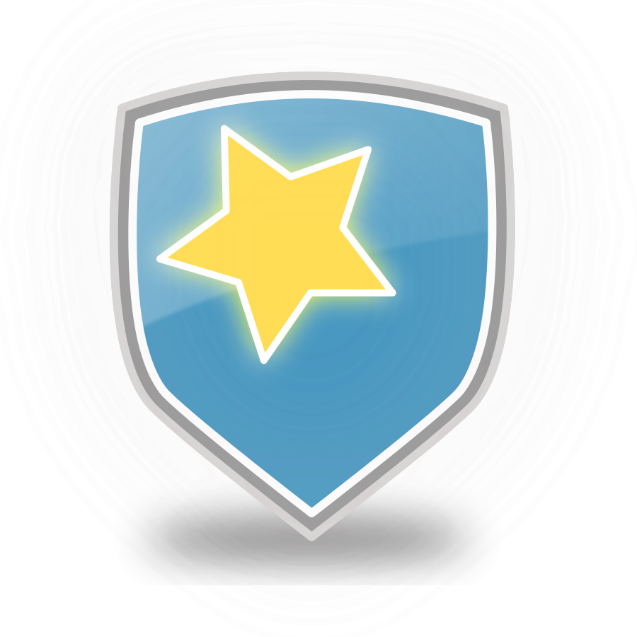 Blue Shield Star Icon Svg Clip Arts - Clip Art - Png Download (900x900), Png Download