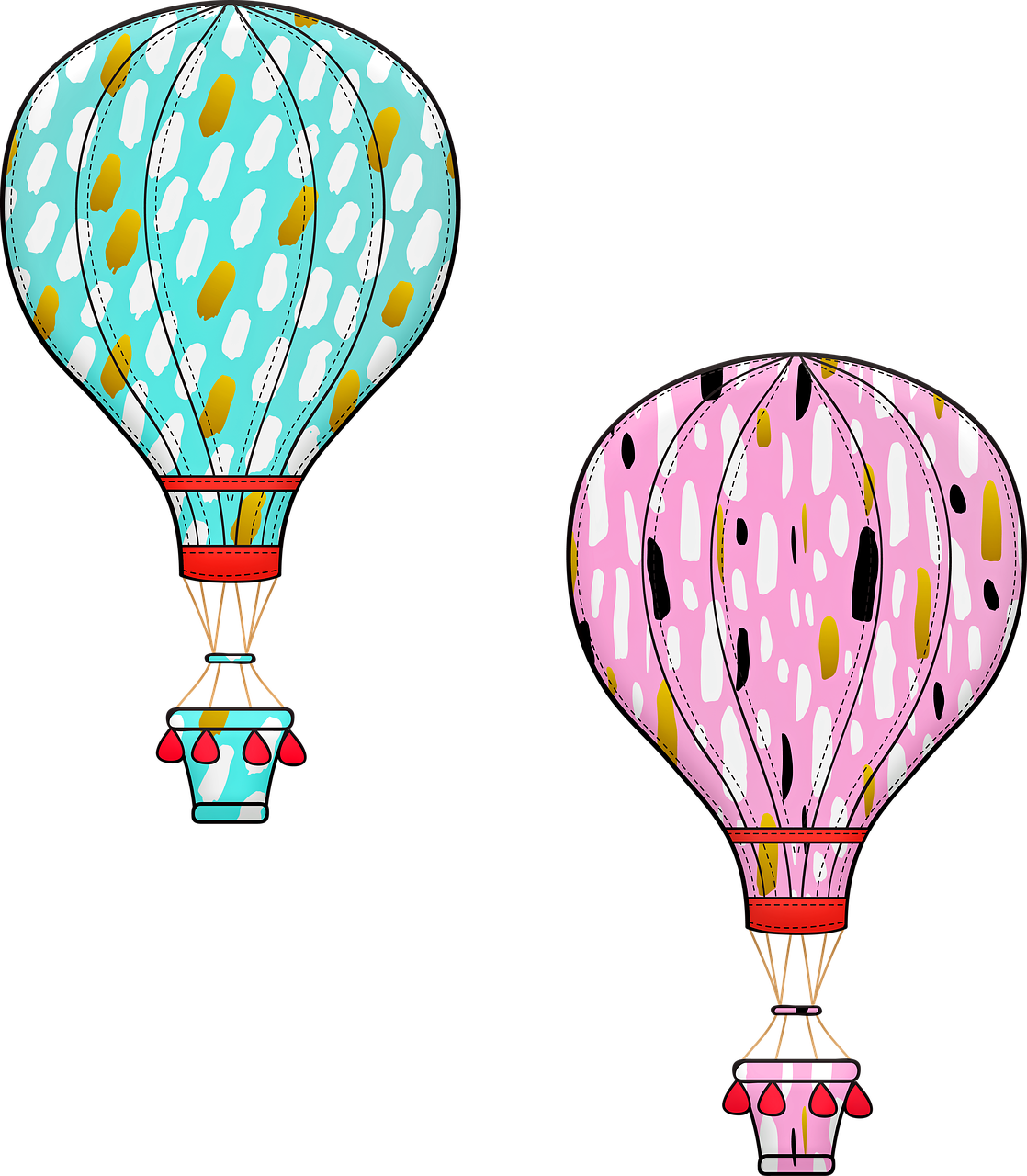 Hot Air Balloon Clipart (1118x1280), Png Download