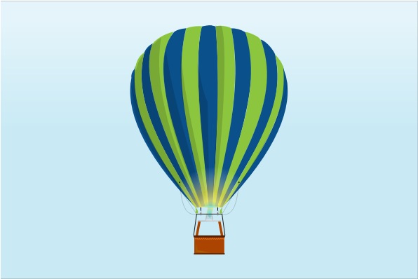 Stripy Balloon - Hot Air Balloon Clipart (600x600), Png Download