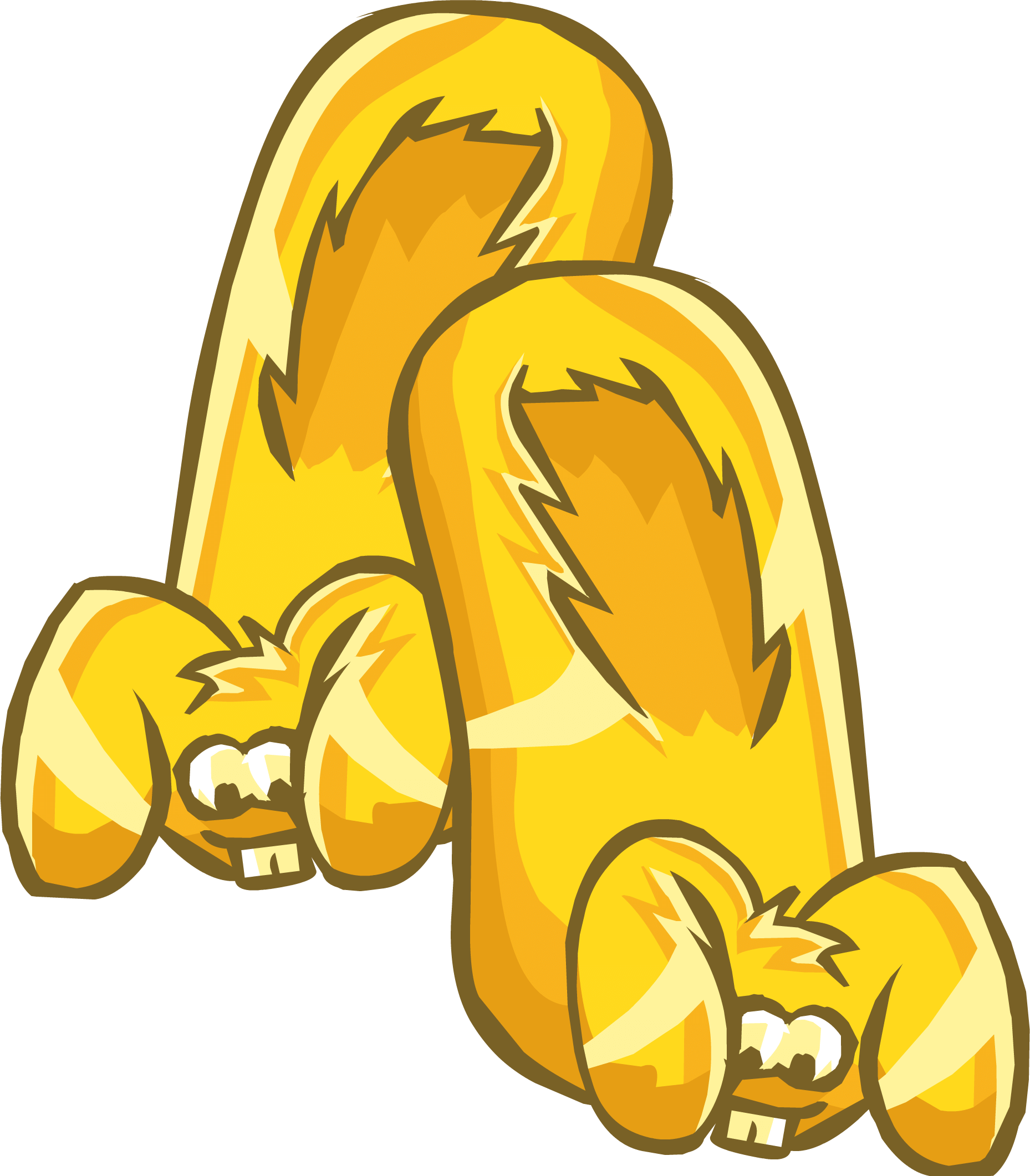 Gold Slippers Cliparts - White Bunny Slippers Club Penguin - Png Download (1858x2122), Png Download