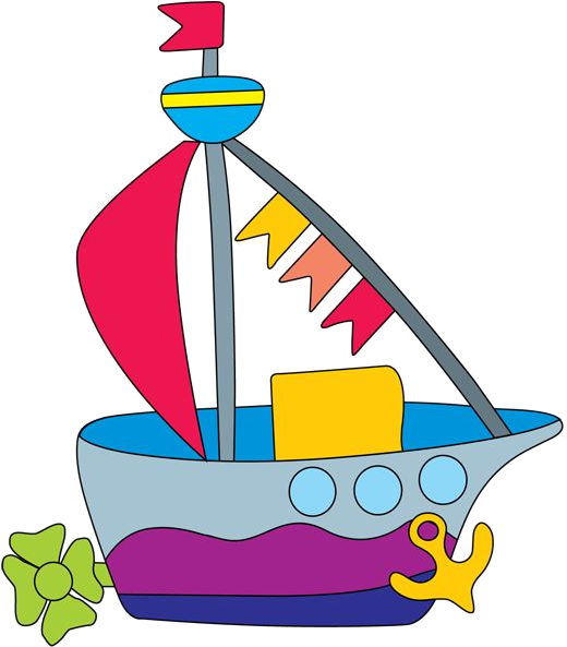 Explore Cute Clipart, Transportation Theme, And More - Toy Boat Clipart - Png Download (520x593), Png Download