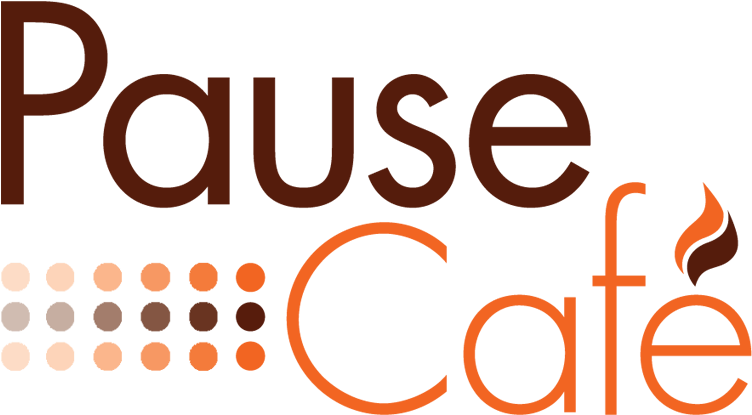 Pause Café Logo Png Clipart (883x488), Png Download